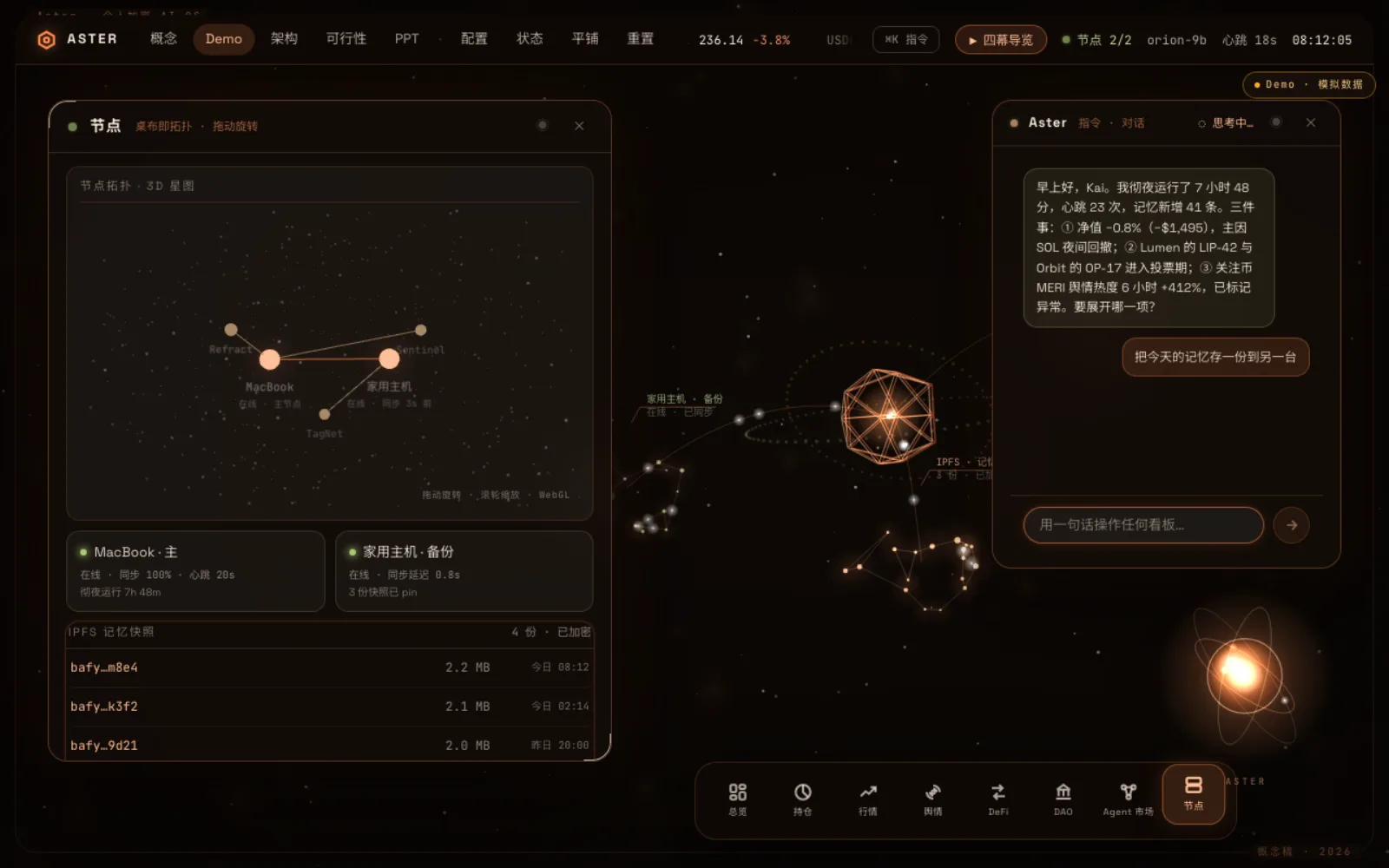 3D 节点星图:生态空间里的分布式节点
